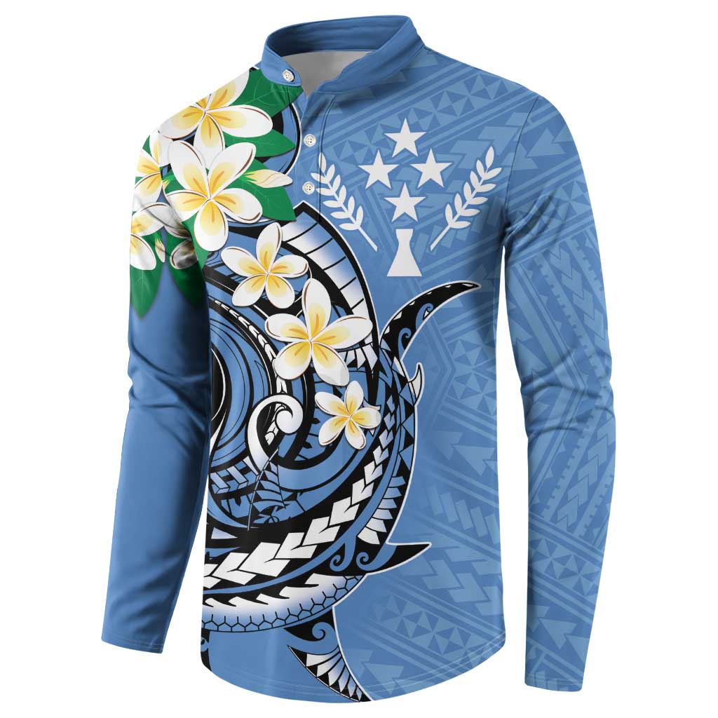 FSM Kosrae Polynesian Shark Tattoo Personalised Button Sweatshirt LT9 - Polynesian Pride