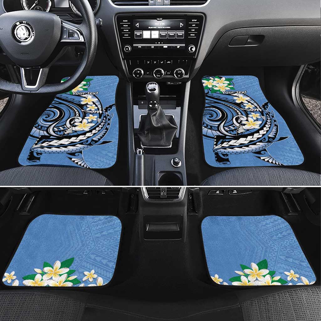 FSM Kosrae Polynesian Shark Tattoo Personalised Car Mats LT9 Set 4pcs Blue - Polynesian Pride