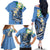 FSM Kosrae Polynesian Shark Tattoo Personalised Family Matching Off The Shoulder Long Sleeve Dress and Hawaiian Shirt