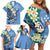 FSM Kosrae Polynesian Shark Tattoo Personalised Family Matching Off Shoulder Short Dress and Hawaiian Shirt