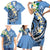 FSM Kosrae Polynesian Shark Tattoo Personalised Family Matching Short Sleeve Bodycon Dress and Hawaiian Shirt