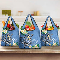 FSM Kosrae Polynesian Shark Tattoo Personalised Grocery Bag LT9 3-pack One Size Blue - Polynesian Pride