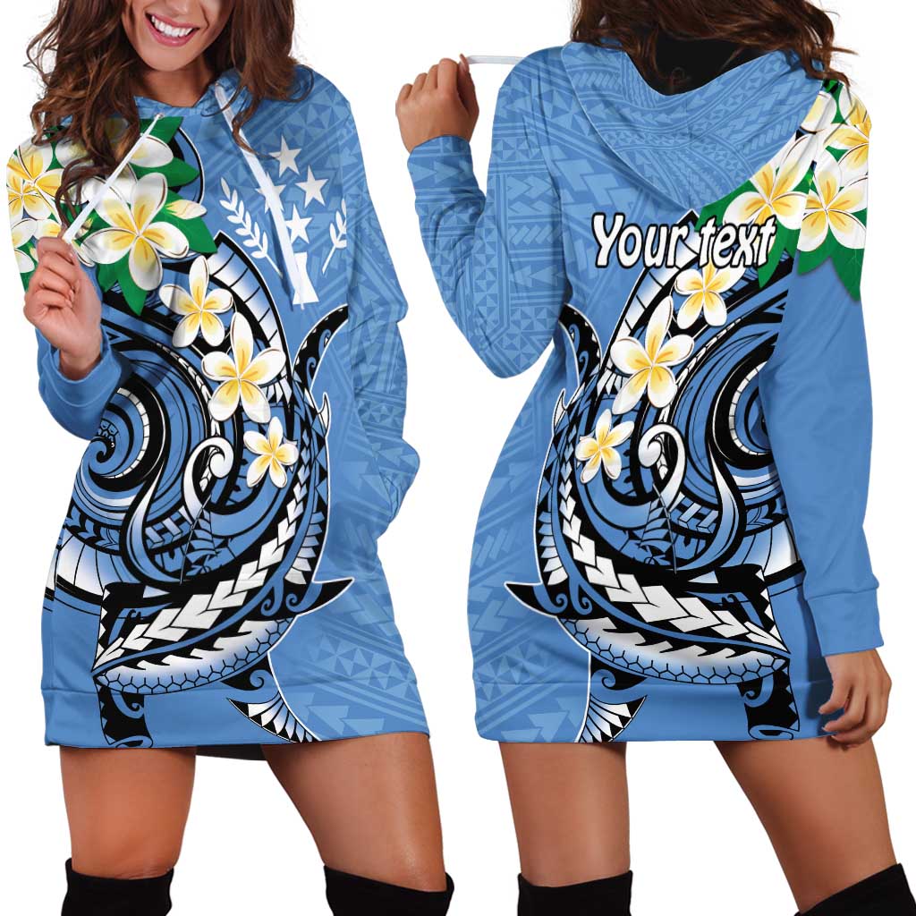 FSM Kosrae Polynesian Shark Tattoo Personalised Hoodie Dress LT9 - Polynesian Pride