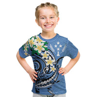 FSM Kosrae Polynesian Shark Tattoo Personalised Kid T Shirt LT9 Blue - Polynesian Pride