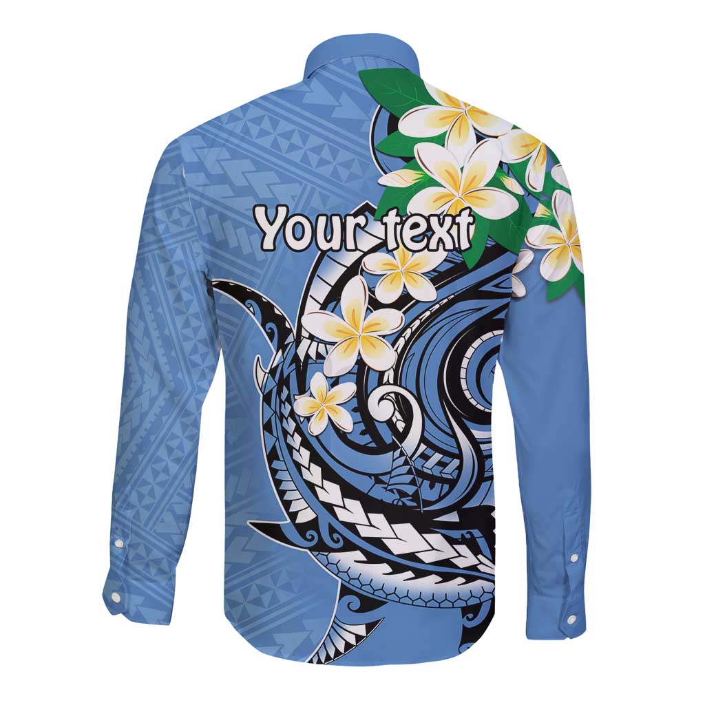 FSM Kosrae Polynesian Shark Tattoo Personalised Long Sleeve Button Shirt LT9 - Polynesian Pride