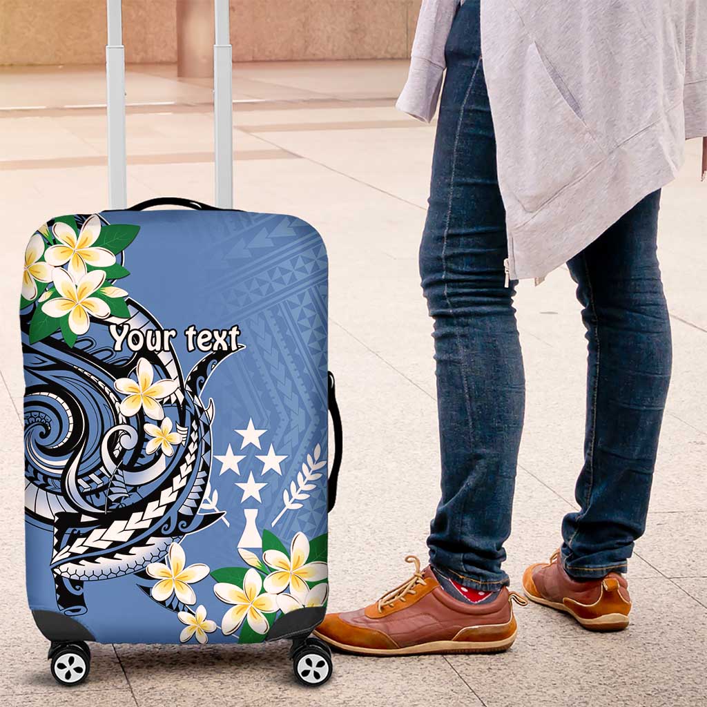 FSM Kosrae Polynesian Shark Tattoo Personalised Luggage Cover LT9 Blue - Polynesian Pride