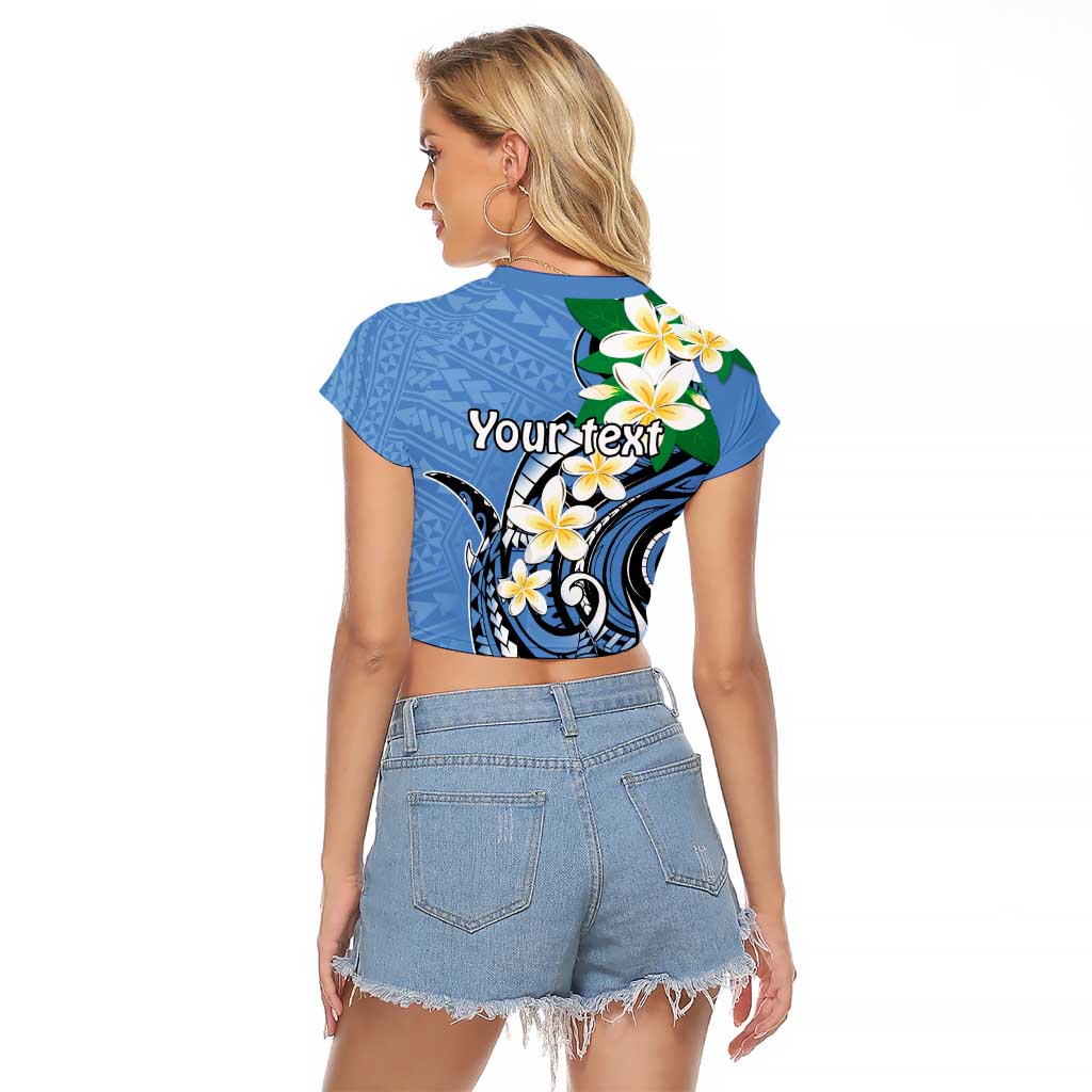 FSM Kosrae Polynesian Shark Tattoo Personalised Raglan Cropped T Shirt LT9 - Polynesian Pride