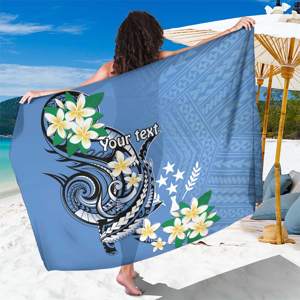 FSM Kosrae Polynesian Shark Tattoo Personalised Sarong LT9 One Size 44 x 66 inches Blue - Polynesian Pride