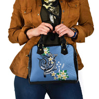 FSM Kosrae Polynesian Shark Tattoo Personalised Shoulder Handbag LT9 - Polynesian Pride