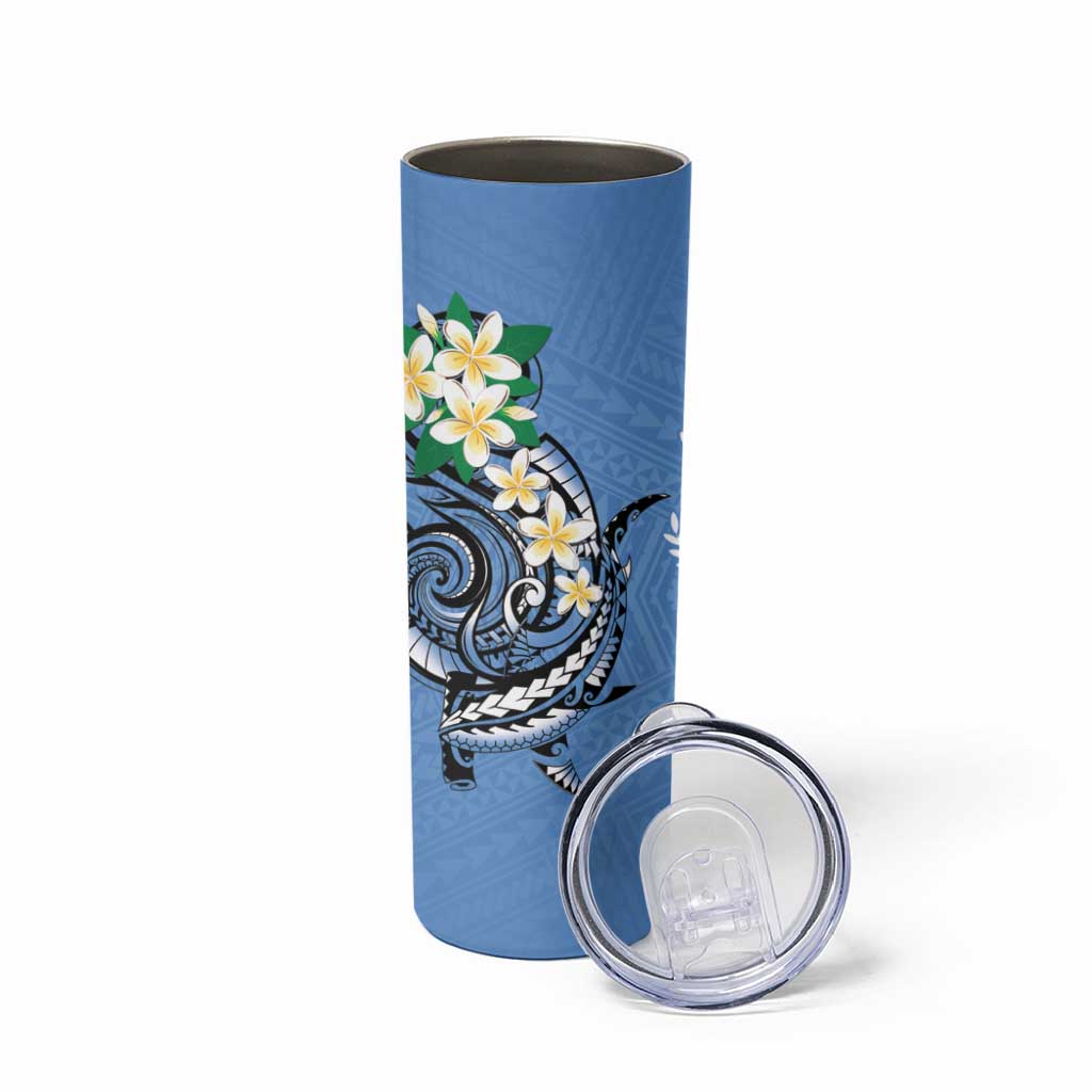 FSM Kosrae Polynesian Shark Tattoo Personalised Skinny Tumbler LT9 - Polynesian Pride
