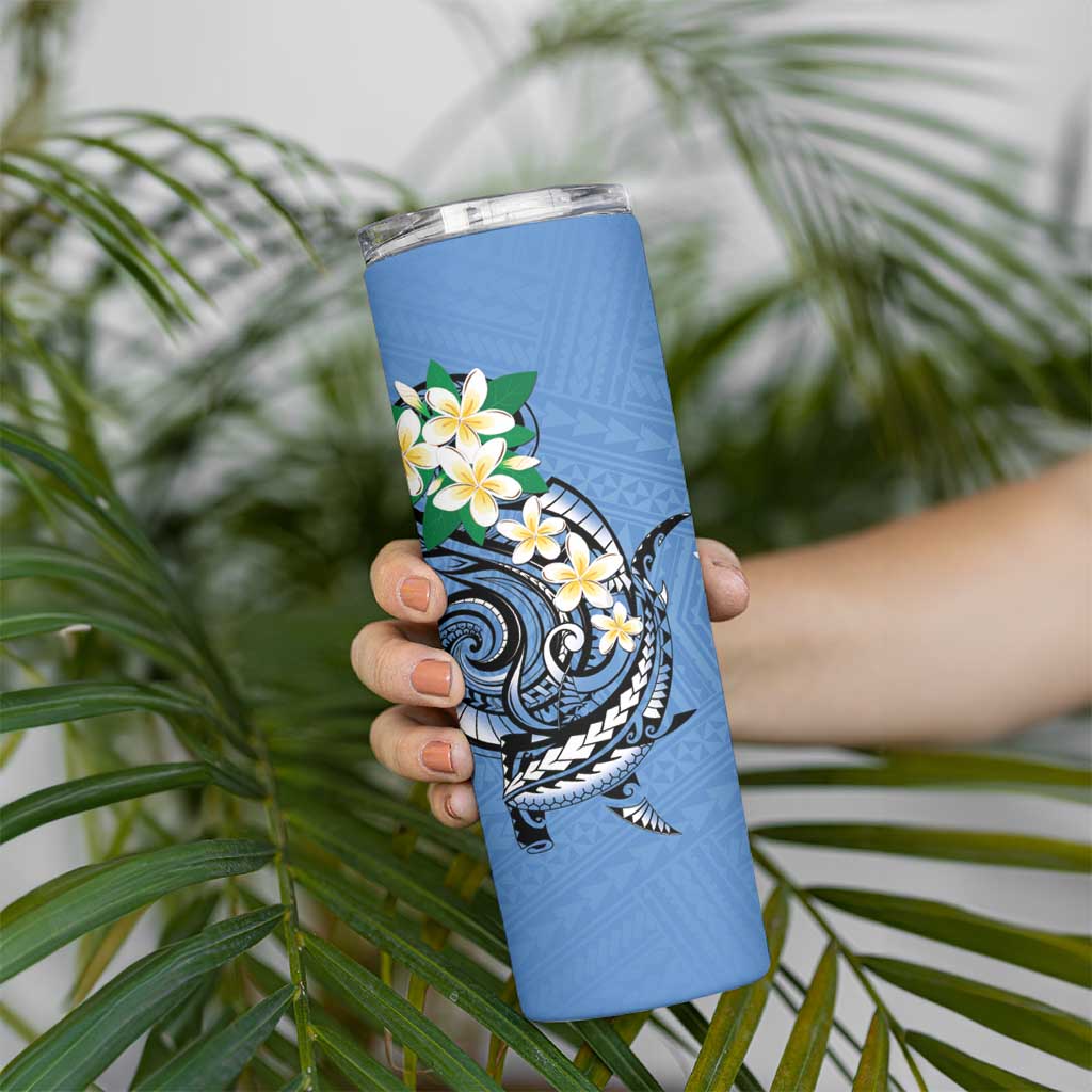 FSM Kosrae Polynesian Shark Tattoo Personalised Skinny Tumbler LT9 - Polynesian Pride