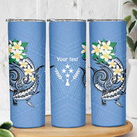 FSM Kosrae Polynesian Shark Tattoo Personalised Skinny Tumbler LT9 - Polynesian Pride