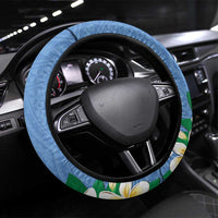 FSM Kosrae Polynesian Shark Tattoo Steering Wheel Cover LT9 Universal Fit Blue - Polynesian Pride