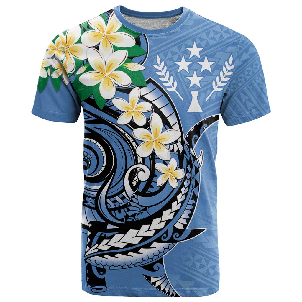 FSM Kosrae Polynesian Shark Tattoo Personalised T Shirt LT9 Blue - Polynesian Pride