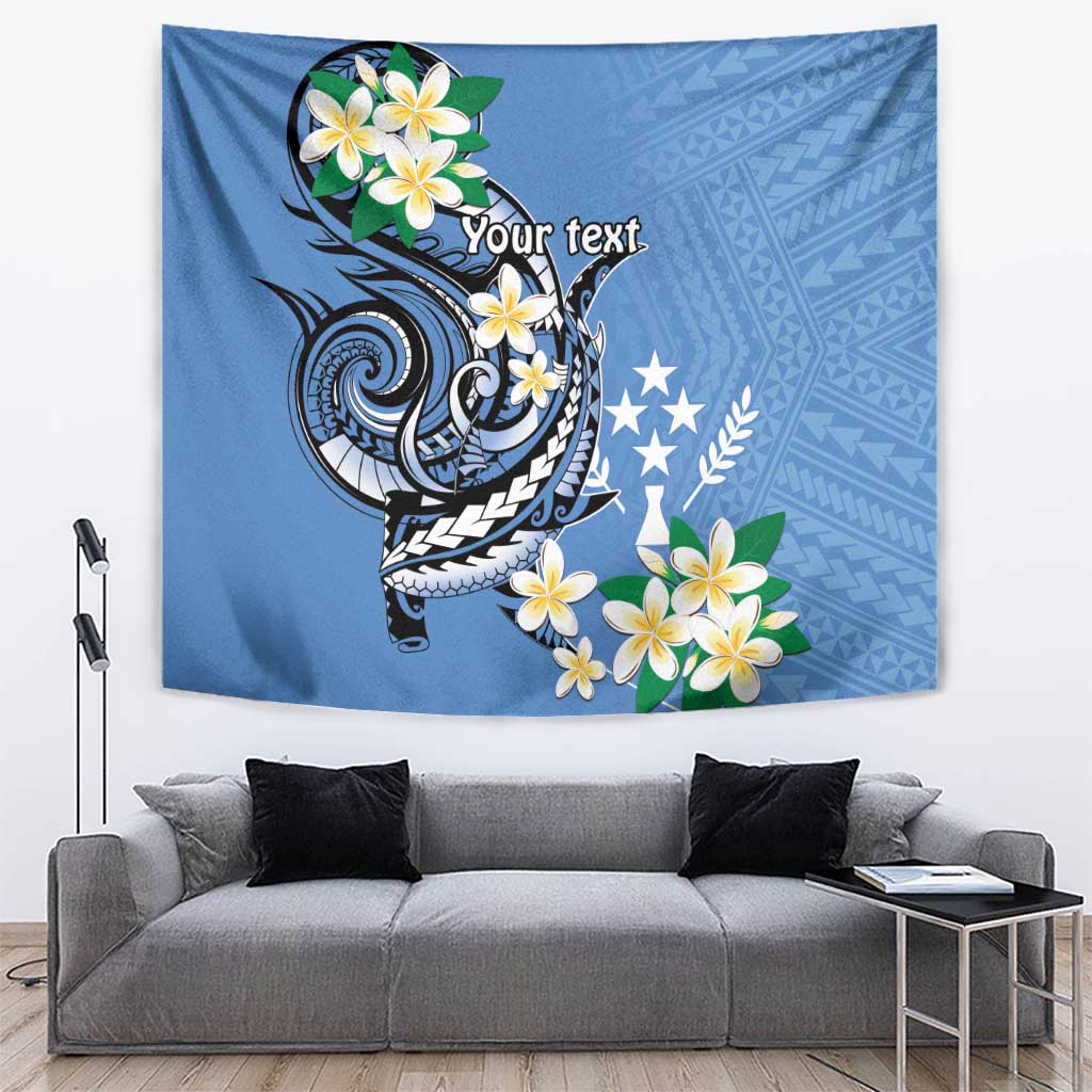 FSM Kosrae Polynesian Shark Tattoo Personalised Tapestry LT9 Blue - Polynesian Pride