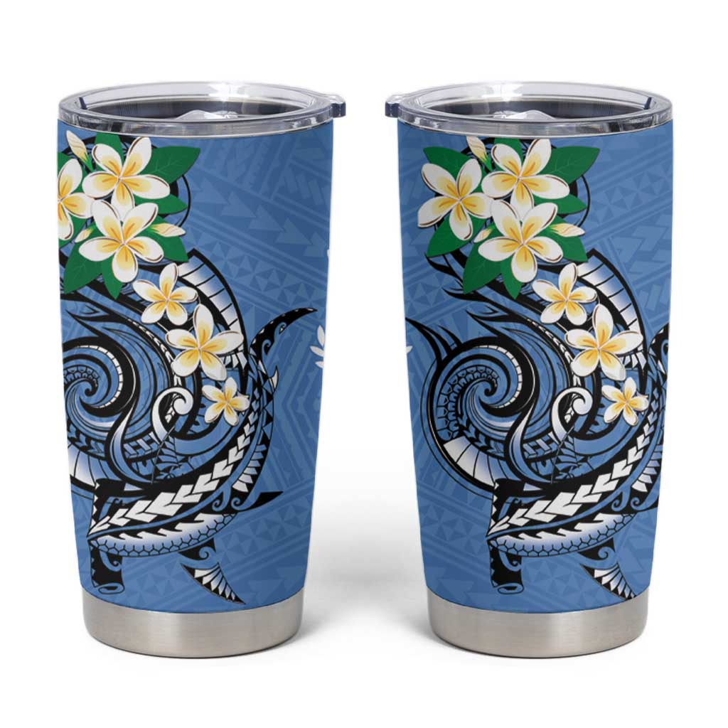 FSM Kosrae Polynesian Shark Tattoo Personalised Tumbler Cup LT9 Blue - Polynesian Pride
