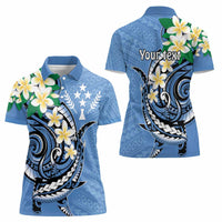 FSM Kosrae Polynesian Shark Tattoo Personalised Women Polo Shirt LT9 - Polynesian Pride