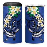 FSM Pohnpei Polynesian Shark Tattoo Personalised 4 in 1 Can Cooler Tumbler LT9 One Size: 16 oz Blue - Polynesian Pride