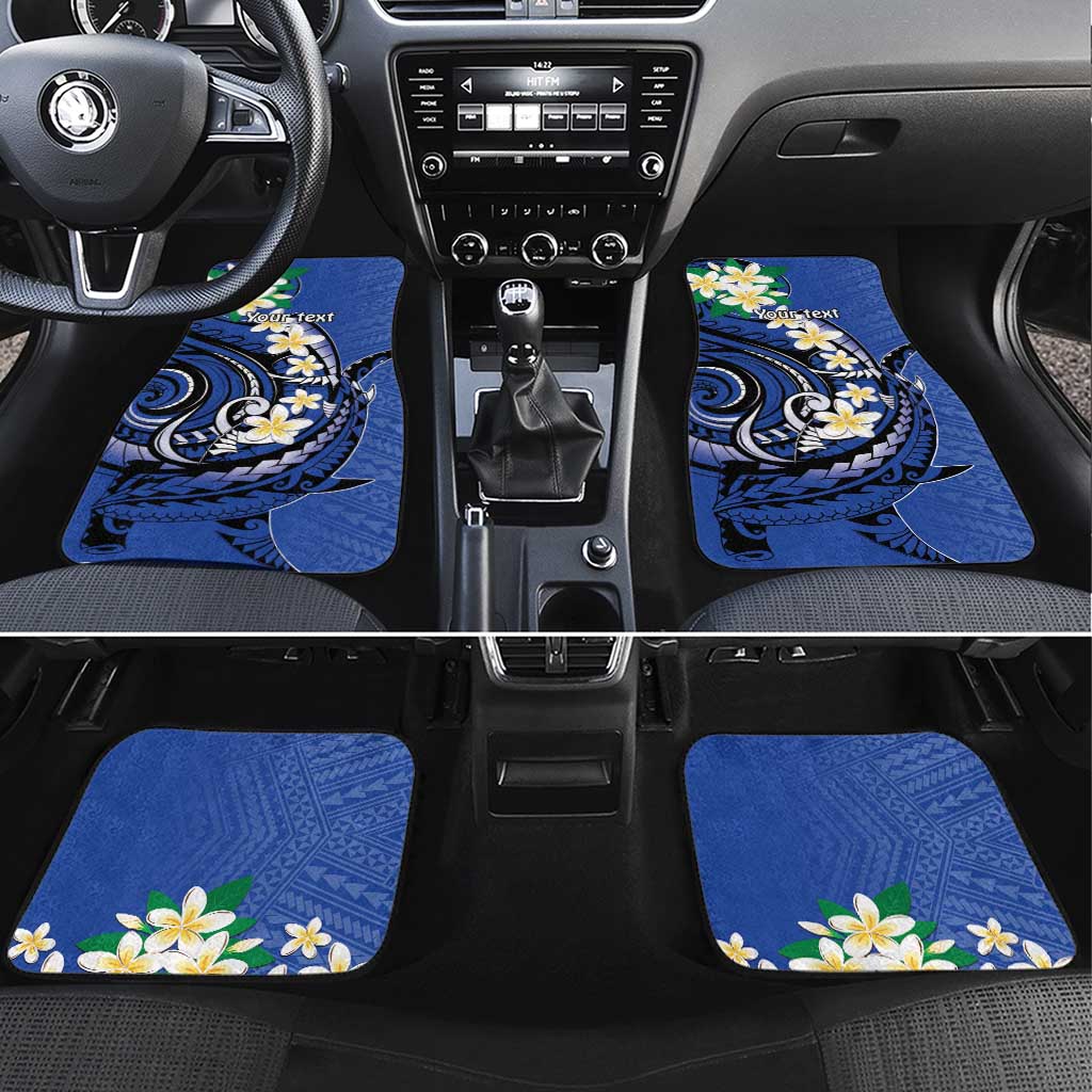 FSM Pohnpei Polynesian Shark Tattoo Personalised Car Mats LT9 Set 4pcs Blue - Polynesian Pride