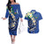 FSM Pohnpei Polynesian Shark Tattoo Personalised Couples Matching Off The Shoulder Long Sleeve Dress and Hawaiian Shirt