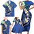 FSM Pohnpei Polynesian Shark Tattoo Personalised Family Matching Short Sleeve Bodycon Dress and Hawaiian Shirt