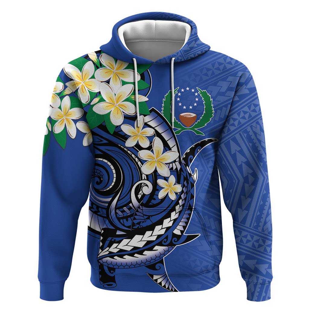 FSM Pohnpei Polynesian Shark Tattoo Personalised Hoodie LT9 Pullover Hoodie Blue - Polynesian Pride