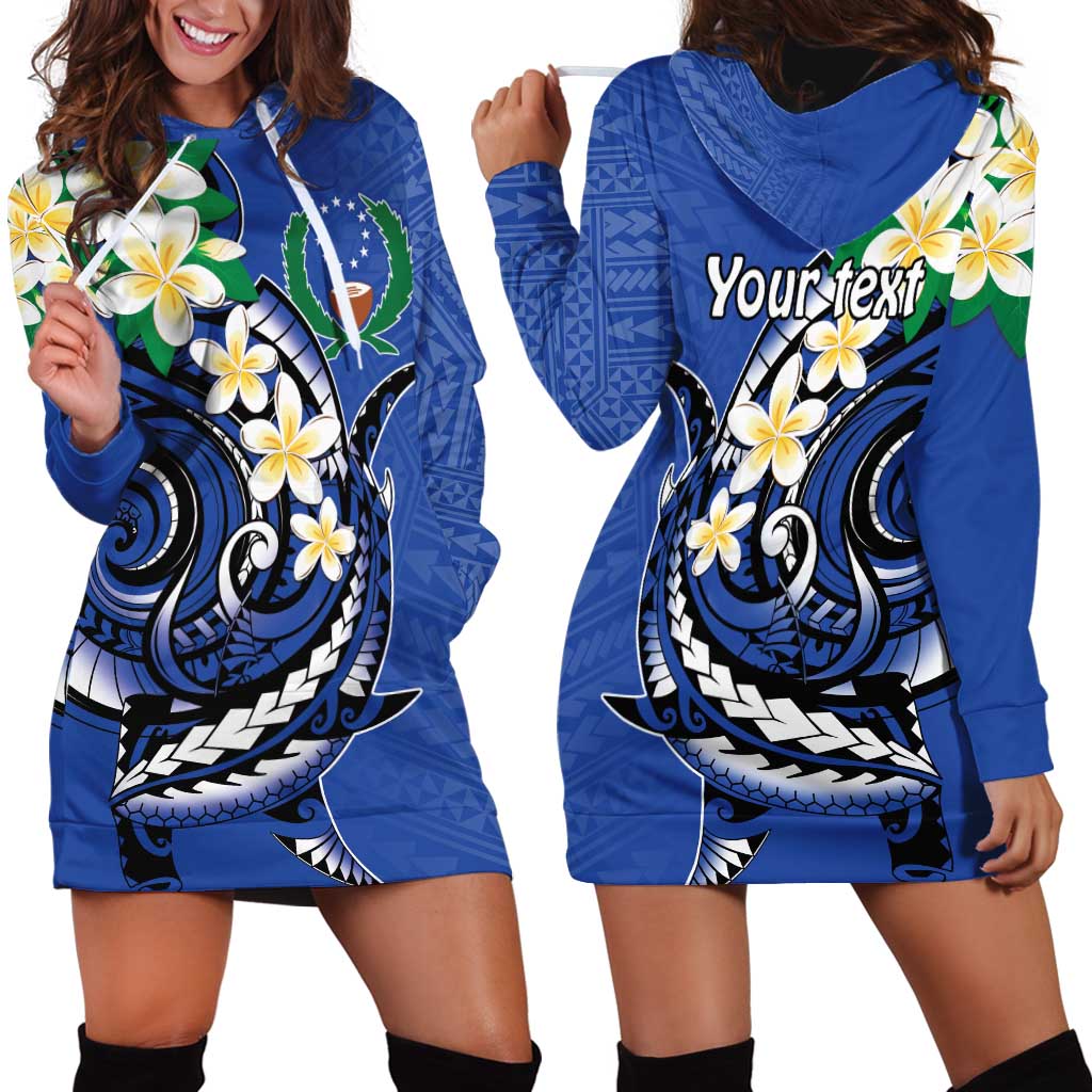 FSM Pohnpei Polynesian Shark Tattoo Personalised Hoodie Dress LT9 - Polynesian Pride