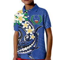 FSM Pohnpei Polynesian Shark Tattoo Personalised Kid Polo Shirt LT9 Kid Blue - Polynesian Pride