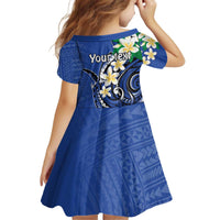FSM Pohnpei Polynesian Shark Tattoo Personalised Kid Short Sleeve Dress LT9 - Polynesian Pride