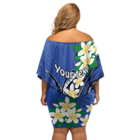 FSM Pohnpei Polynesian Shark Tattoo Personalised Off Shoulder Short Dress LT9 - Polynesian Pride