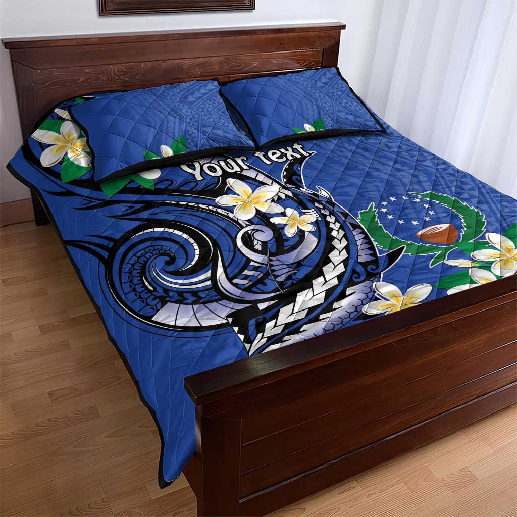 FSM Pohnpei Polynesian Shark Tattoo Personalised Quilt Bed Set LT9 - Polynesian Pride