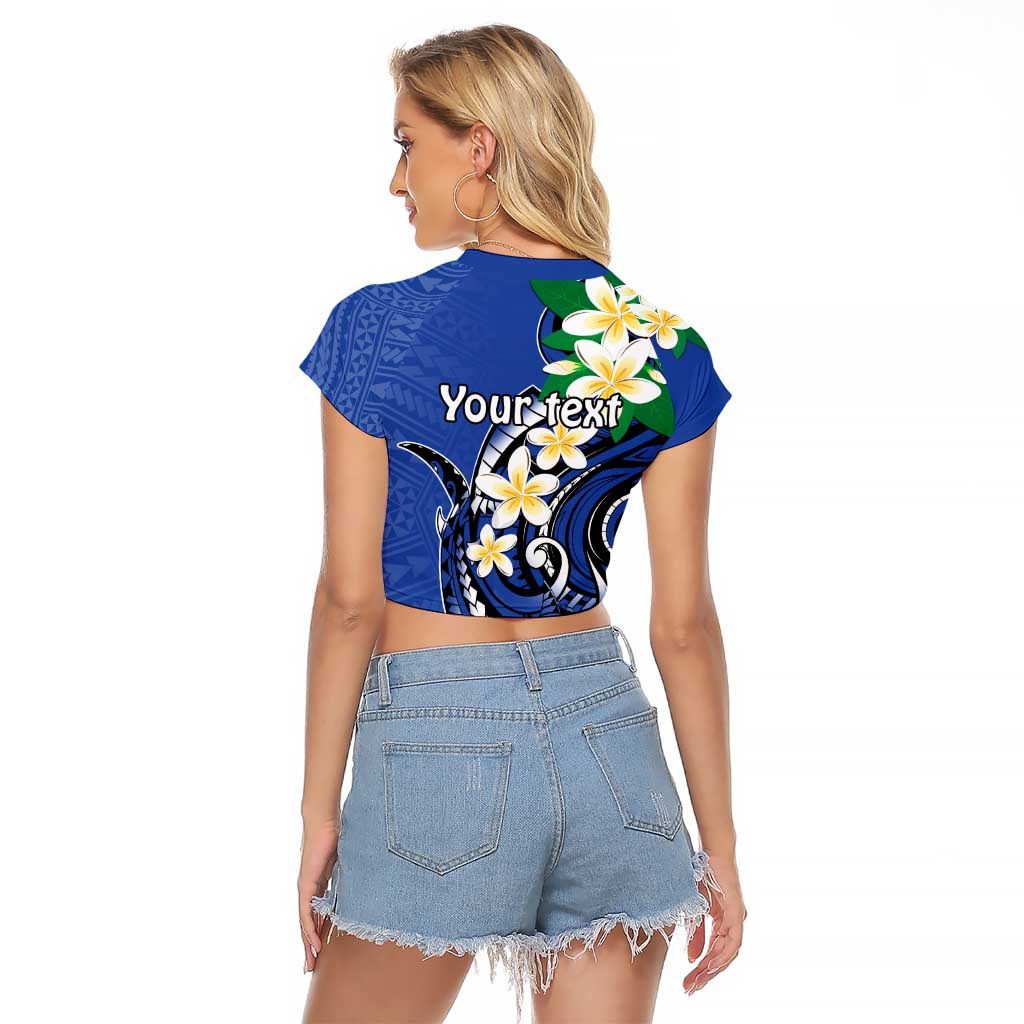 FSM Pohnpei Polynesian Shark Tattoo Personalised Raglan Cropped T Shirt LT9 - Polynesian Pride