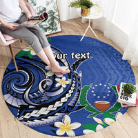 FSM Pohnpei Polynesian Shark Tattoo Personalised Round Carpet LT9 - Polynesian Pride