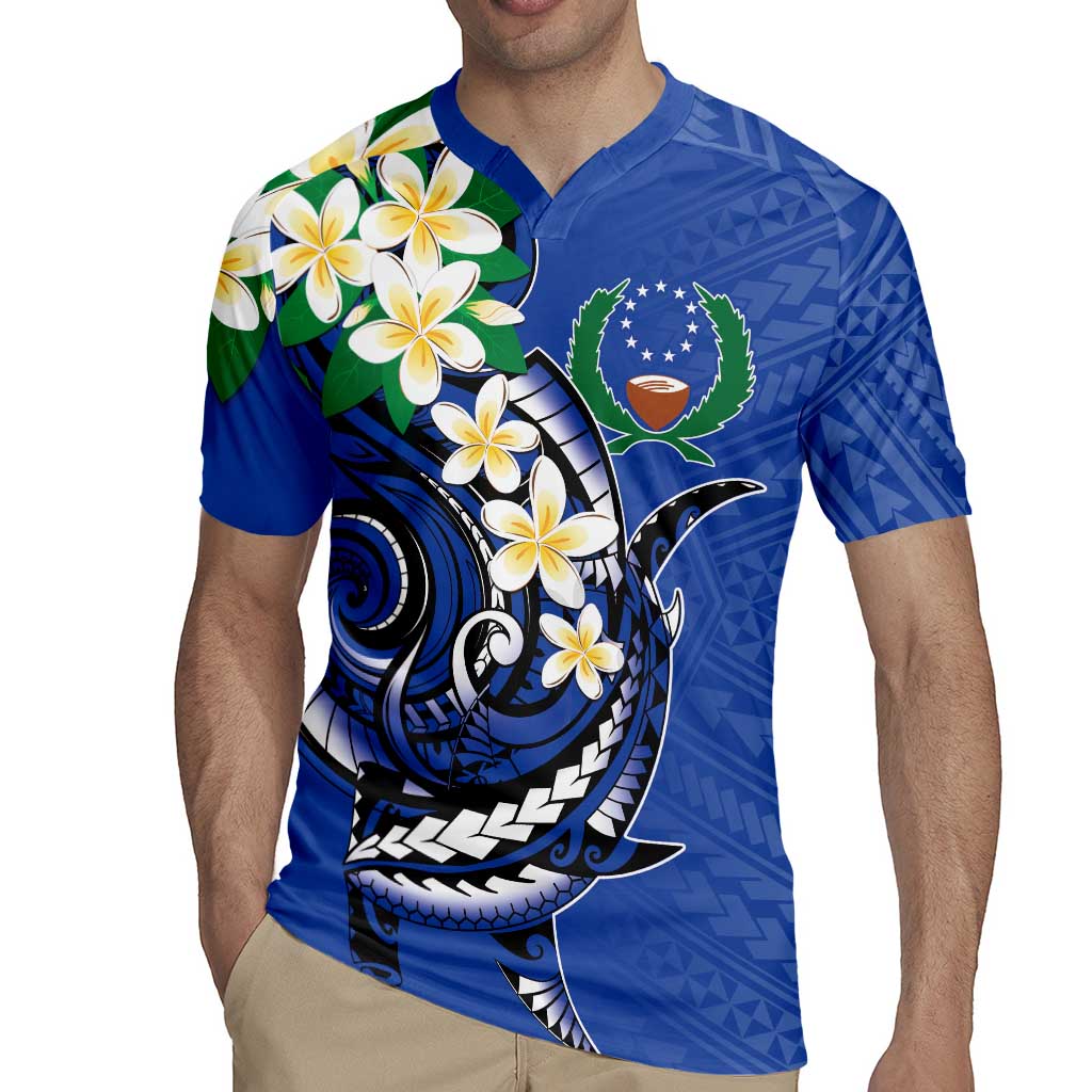 FSM Pohnpei Polynesian Shark Tattoo Personalised Rugby Jersey LT9 - Polynesian Pride