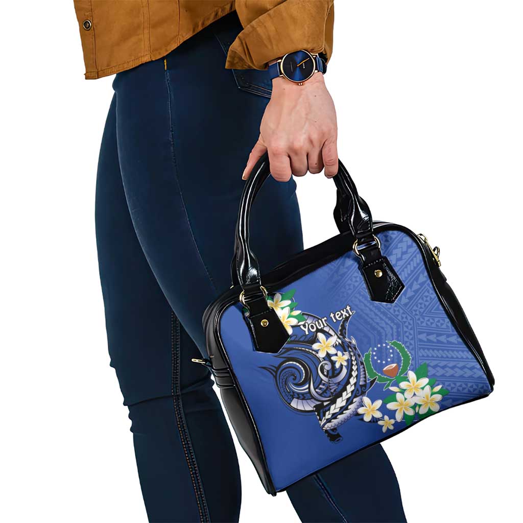 FSM Pohnpei Polynesian Shark Tattoo Personalised Shoulder Handbag LT9 - Polynesian Pride