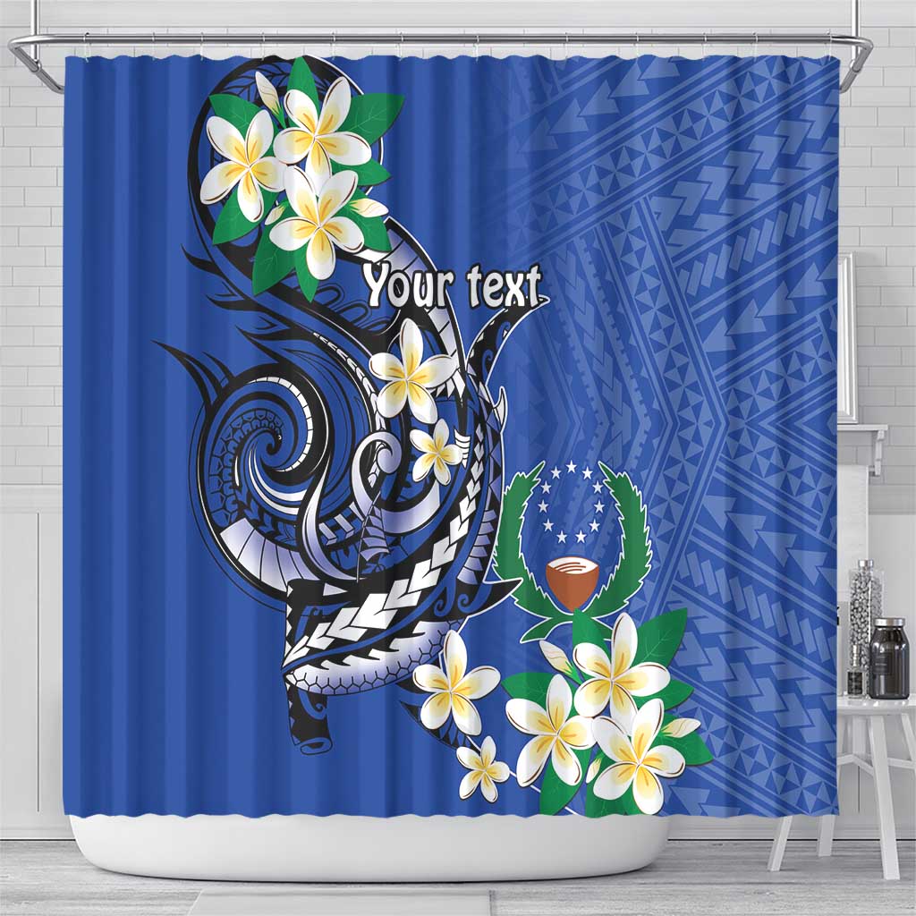 FSM Pohnpei Polynesian Shark Tattoo Personalised Shower Curtain LT9 - Polynesian Pride