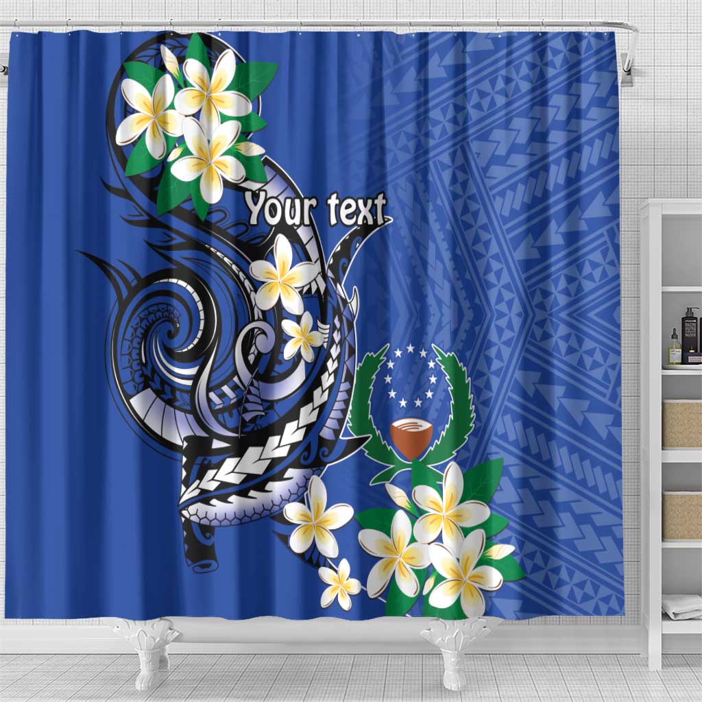 FSM Pohnpei Polynesian Shark Tattoo Personalised Shower Curtain LT9 - Polynesian Pride