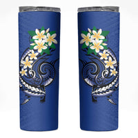 FSM Pohnpei Polynesian Shark Tattoo Personalised Skinny Tumbler LT9 Blue - Polynesian Pride