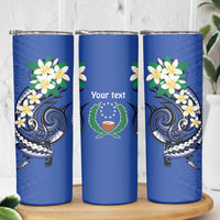FSM Pohnpei Polynesian Shark Tattoo Personalised Skinny Tumbler LT9 - Polynesian Pride