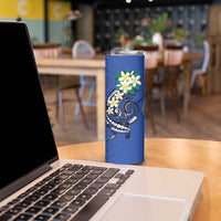 FSM Pohnpei Polynesian Shark Tattoo Personalised Skinny Tumbler LT9 - Polynesian Pride