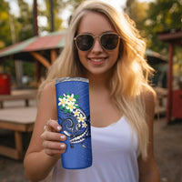 FSM Pohnpei Polynesian Shark Tattoo Personalised Skinny Tumbler LT9 - Polynesian Pride