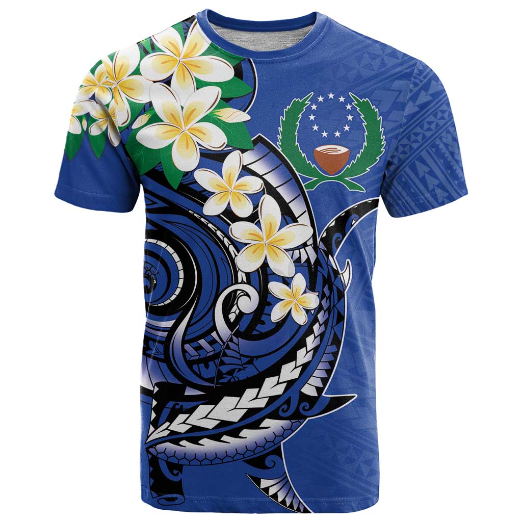 FSM Pohnpei Polynesian Shark Tattoo Personalised T Shirt LT9 Blue - Polynesian Pride