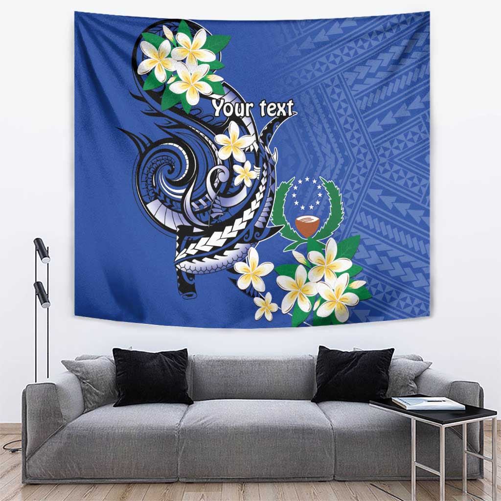 FSM Pohnpei Polynesian Shark Tattoo Personalised Tapestry LT9 Blue - Polynesian Pride