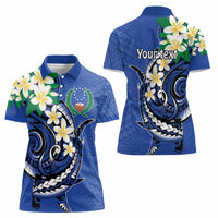 FSM Pohnpei Polynesian Shark Tattoo Personalised Women Polo Shirt LT9 - Polynesian Pride