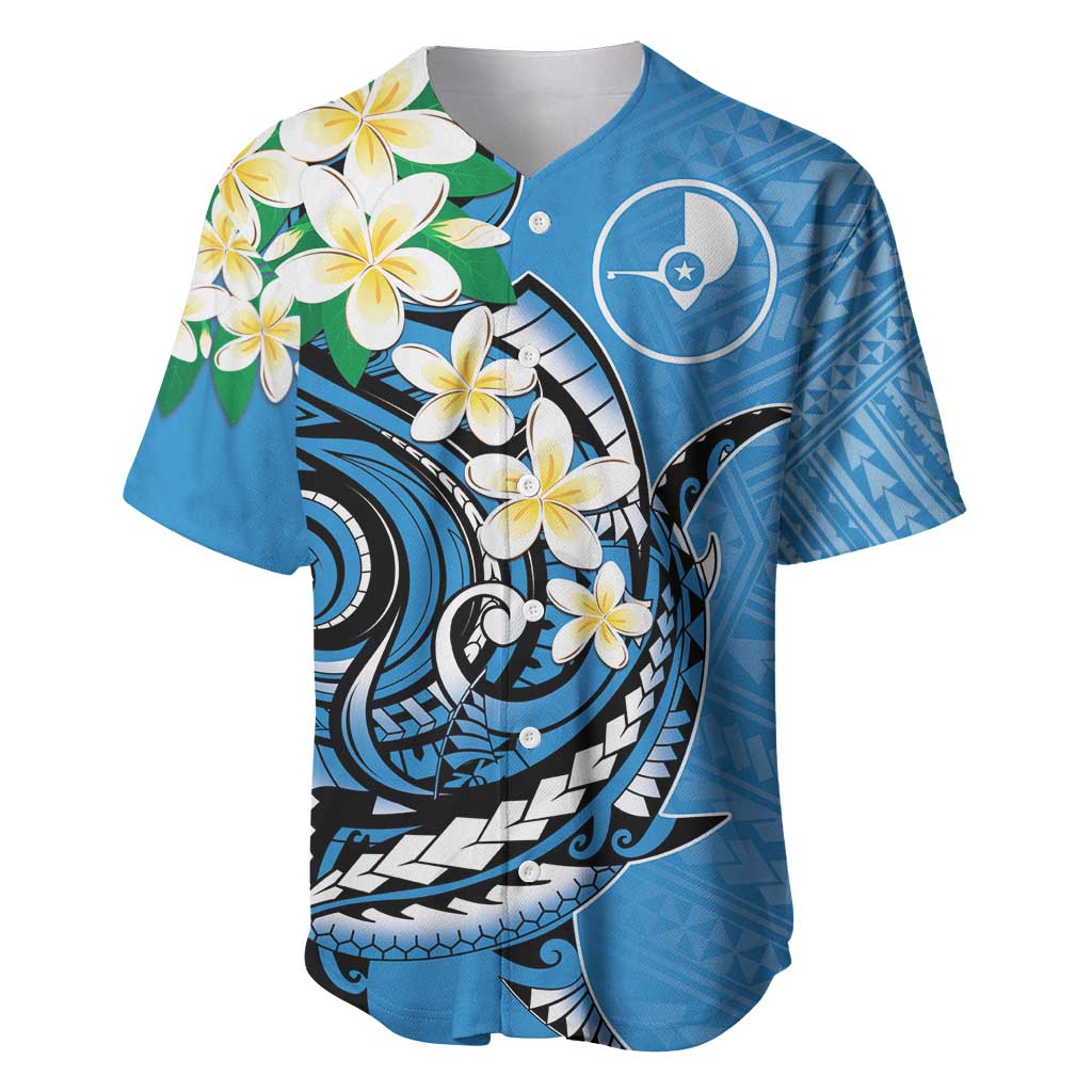 FSM Yap State Polynesian Shark Tattoo Personalised Baseball Jersey LT9 Blue - Polynesian Pride