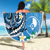 FSM Yap State Polynesian Shark Tattoo Personalised Beach Blanket LT9 - Polynesian Pride