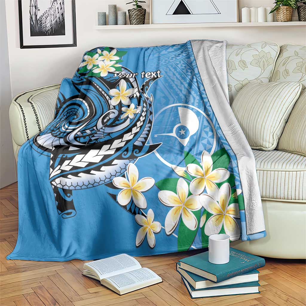 FSM Yap State Polynesian Shark Tattoo Personalised Blanket LT9 Blue - Polynesian Pride