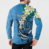 FSM Yap State Polynesian Shark Tattoo Personalised Button Sweatshirt LT9 - Polynesian Pride