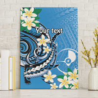 FSM Yap State Polynesian Shark Tattoo Personalised Canvas Wall Art LT9 Without Frame Blue - Polynesian Pride
