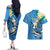 FSM Yap State Polynesian Shark Tattoo Personalised Couples Matching Off The Shoulder Long Sleeve Dress and Hawaiian Shirt